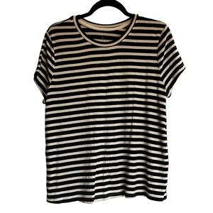 a new day Classic Black and White Striped Tee